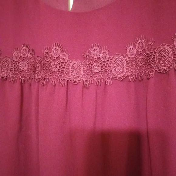 a new day Burgundy Long Sleeve Dress - Picture 2 of 9